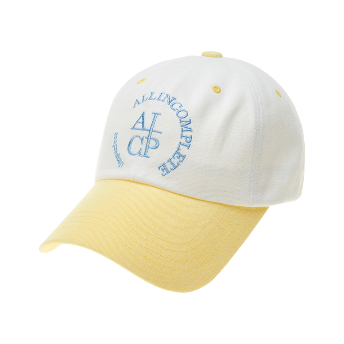 RLB-LW Allincomplete Round Logo Ball Cap Lemon & White