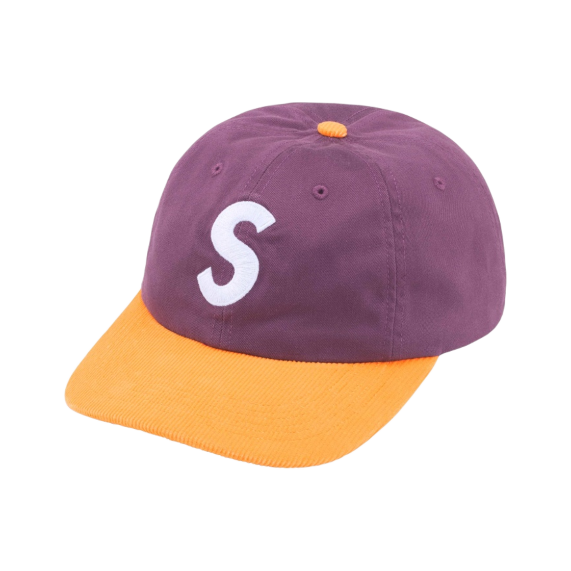슈프림 투톤 S 로고 6-패널 더스티 퍼플 - 24SS