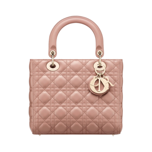 Dior Medium Lady Bag Cannage Lambskin Blush