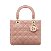 Dior Medium Lady Bag Cannage Lambskin Blush