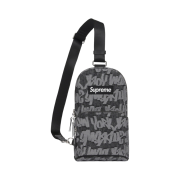 Supreme Fat Tip Jacquard Denim Sling Bag Black - 22SS