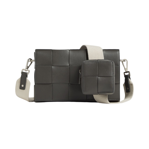 Bottega Veneta Cassette with Versatile Strap Light Graphite Natural