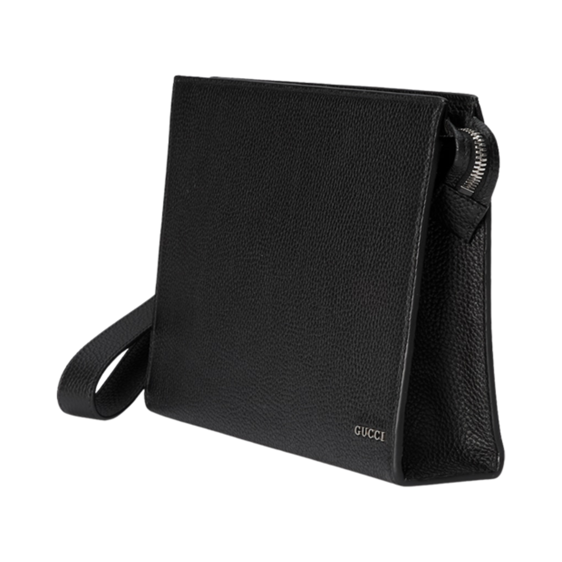 771155-AABXM-1000 Gucci Pouch with Logo Black Leather