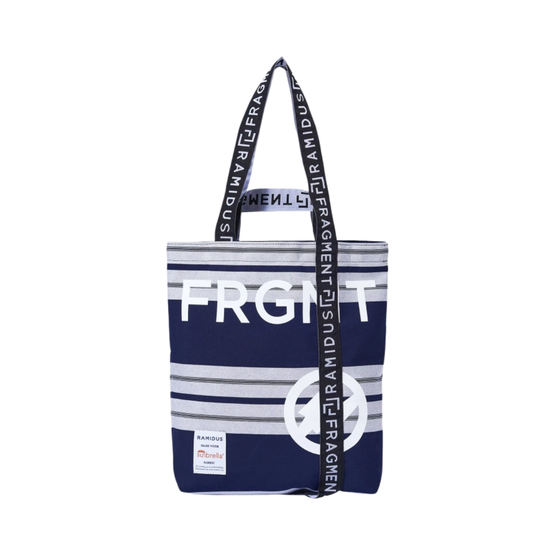 라미더스 x 프라그먼트 디자인 토트백 M 네이비 그레이(Ramidus x Fragment Design Tote Bag M Navy Grey)