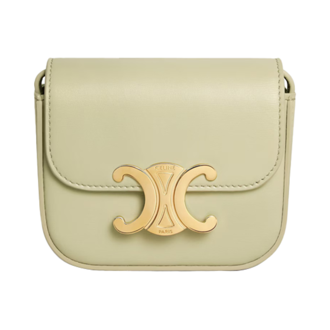 셀린느 샤이니 카프스킨 미니 트리옹프 아몬드 그린(Celine Mini Triomphe in Shiny Calfskin Almond Green) - 1