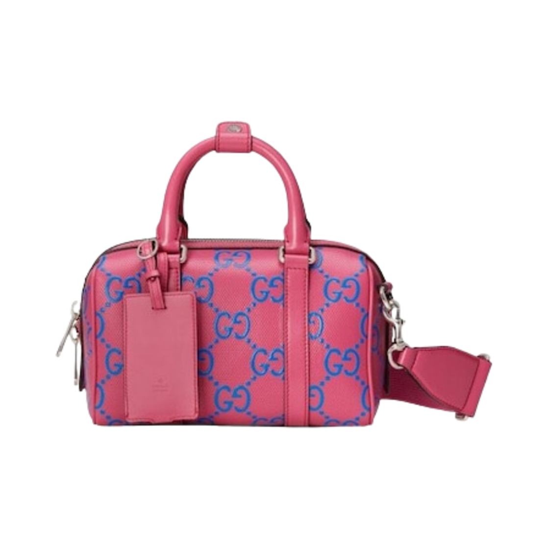 725292-AABDQ-5745 Gucci GG Embossed Mini Tote Bag Fuchsia Blue