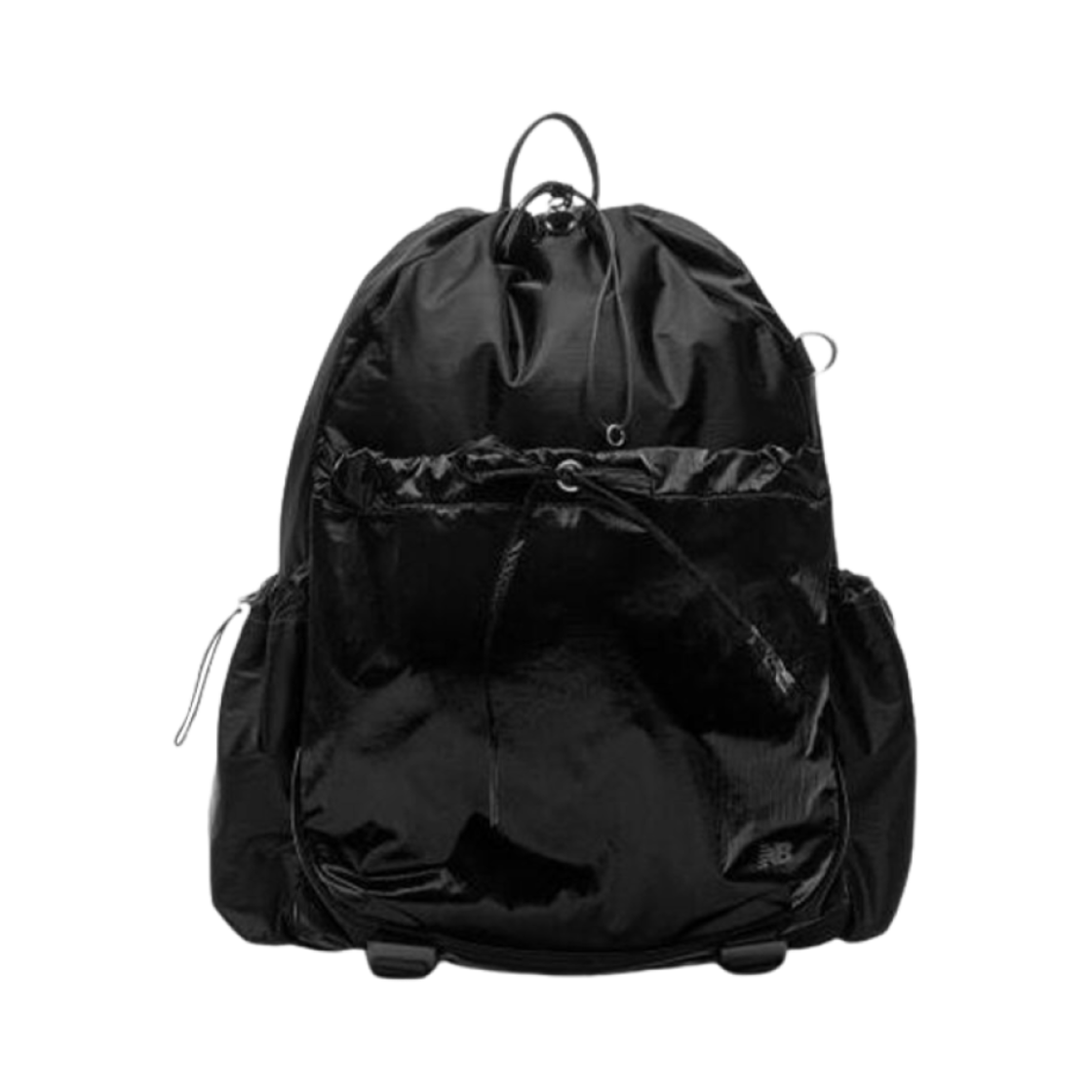 뉴발란스 글로시 리본 스트링 백팩 블랙(New Balance Glossy Ribbon String Backpack Black)