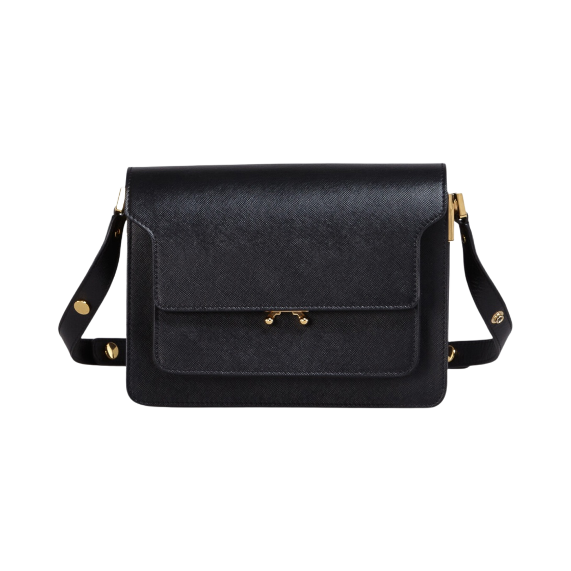 마르니 사피아노 미디움 트렁크백 블랙(Marni Saffiano Medium Trunk Bag Black)