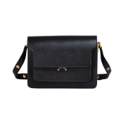 Marni Saffiano Medium Trunk Bag Black