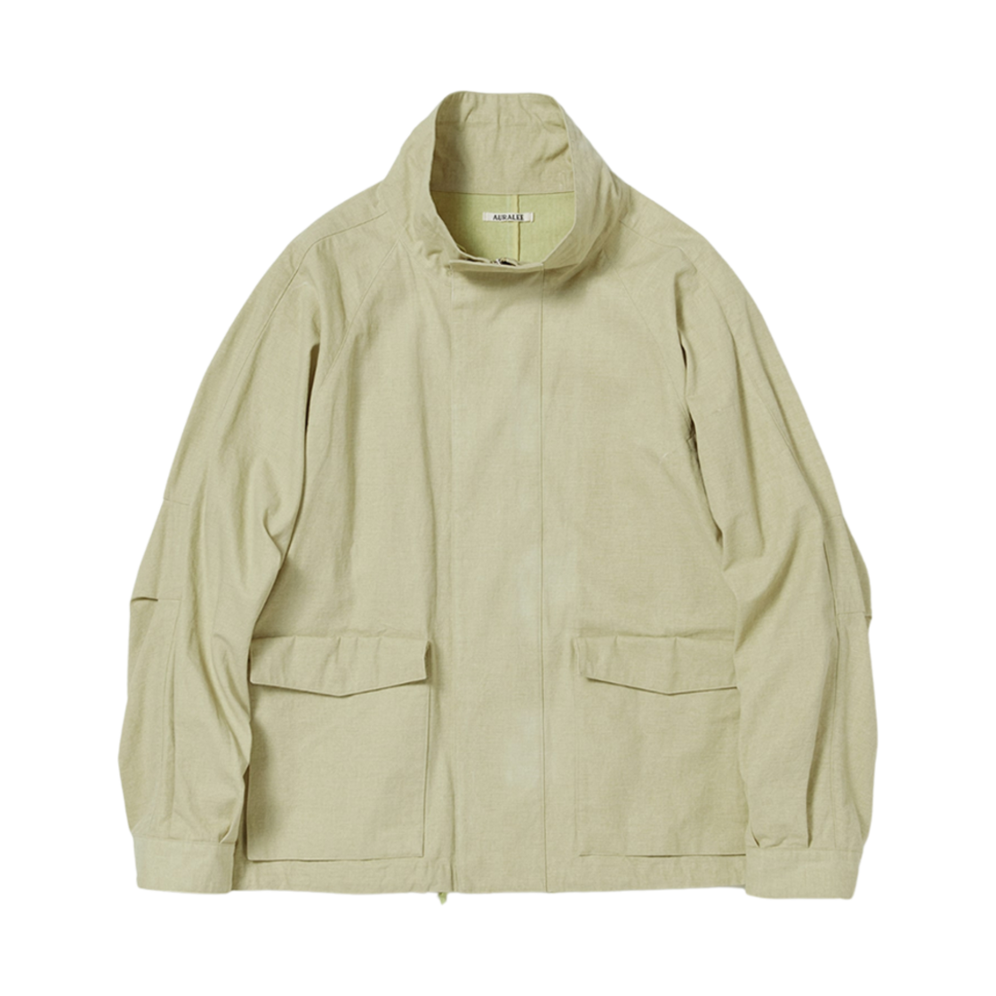 A24SB01OC Auralee Washed Hard Twist Canvas Blouson Khaki Beige