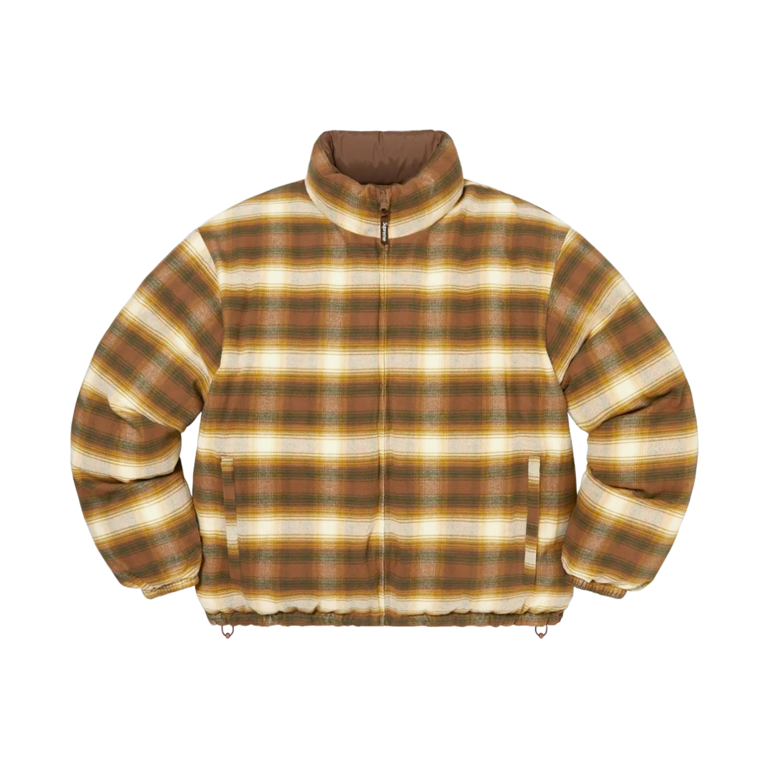슈프림 플란넬 리버시블 퍼퍼 자켓 브라운 - 22FW(Supreme Flannel Reversible Puffer Jacket Brown - 22FW) - 1