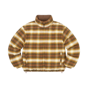 Supreme Flannel Reversible Puffer Jacket Brown - 22FW