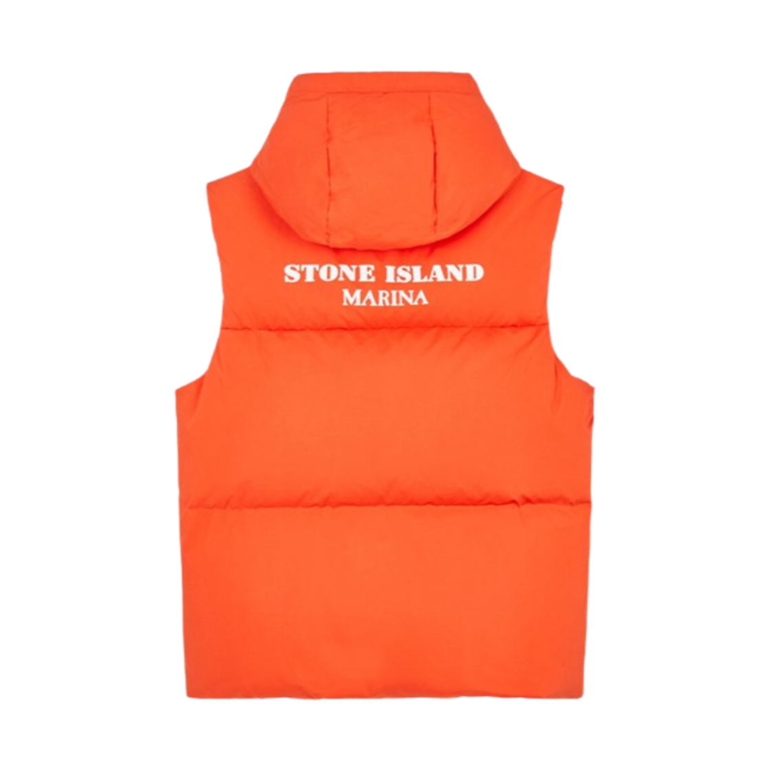 스톤 아일랜드 G09X2 마리나 러버 왁스 포플린 다운 후드 베스트 랍스터 레드 - 23FW(Stone Island G09X2 Marina Rubber Wax Poplin Down Hooded Vest Lobster Red - 23FW) - 2
