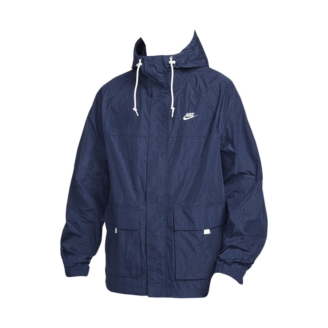 나이키 클럽 보라인 자켓 미드나잇 네이비 화이트 - 아시아