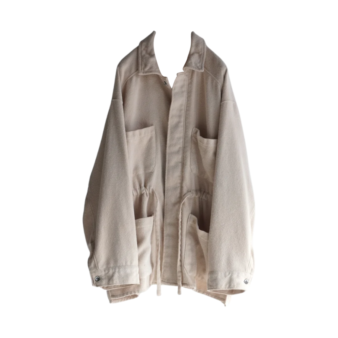 ANC-SH41 Ancellm Pilling Shirt Jacket White