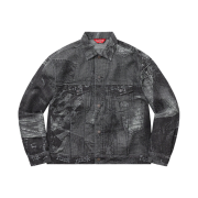 Supreme Archive Denim Jacquard Trucker Jacket Black - 23SS