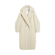 (W) Max Mara Tedgirl Teddy Bear Icon Coat White