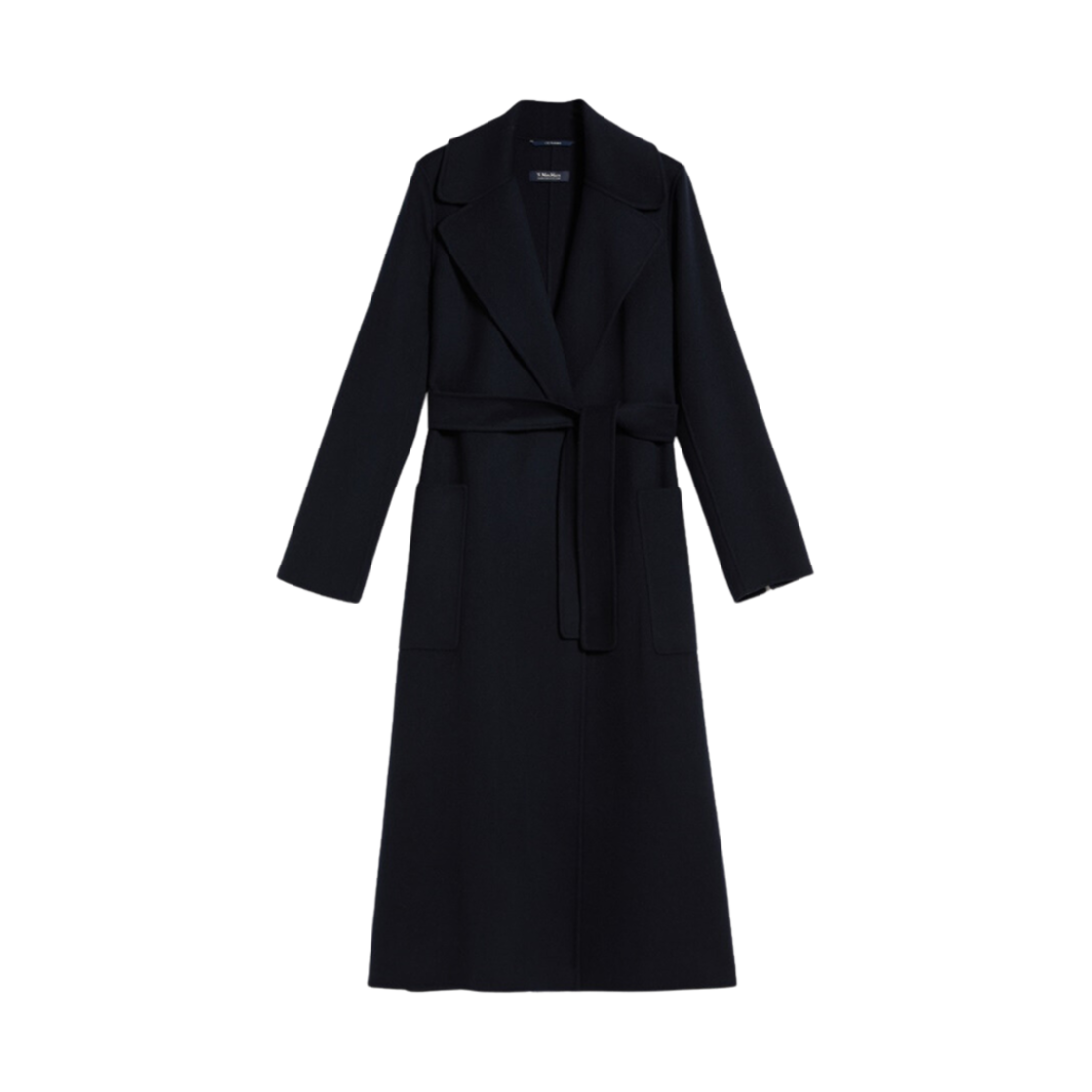9016073906012 (W) S Max Mara Paolore Wool Robe Coat Midnightblue