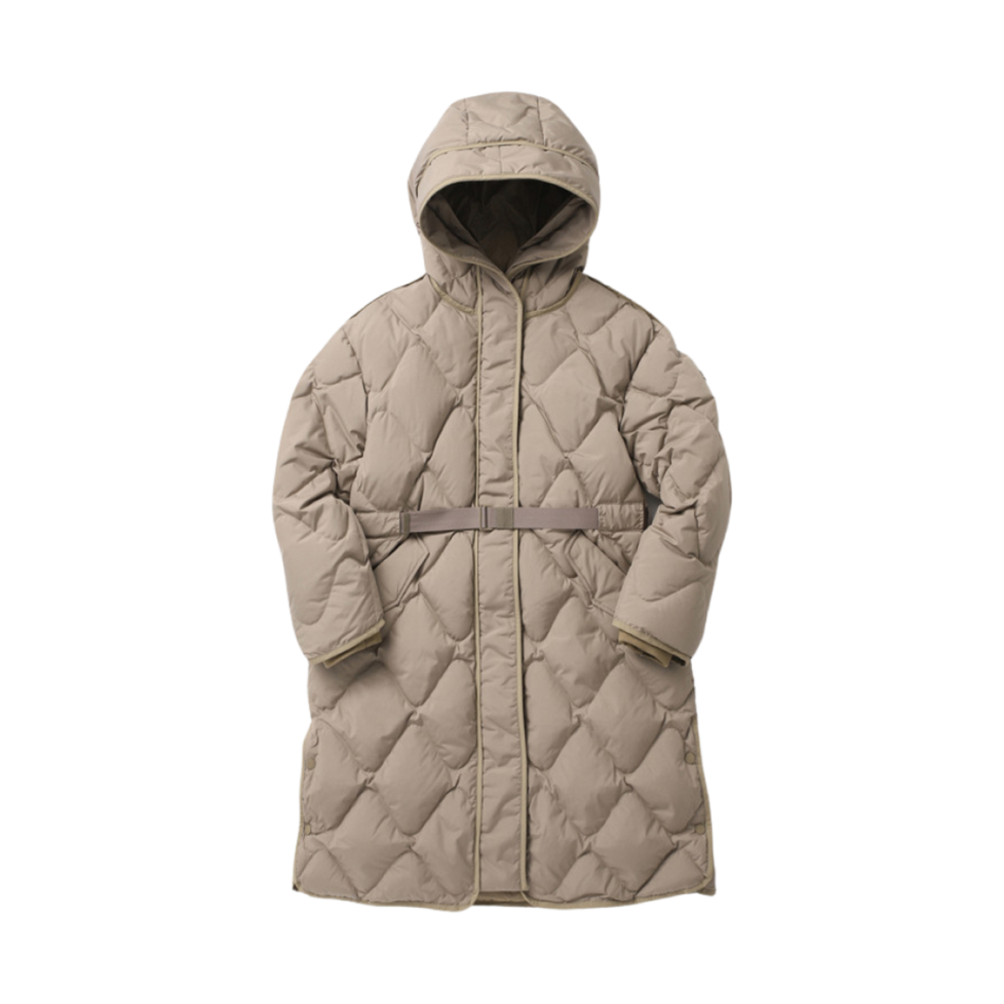 (W) 코오롱 스포츠 롱 렝스 퀼팅 후드 다운 크림 베이지((W) Kolon Sport Long Length Quilting Hood Down Cream Beige)