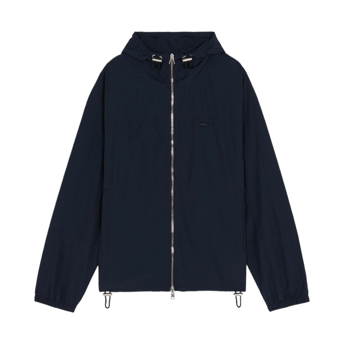 메종 키츠네 토날 폭스 패치 테크니컬 윈드브레이커 다크 네이비