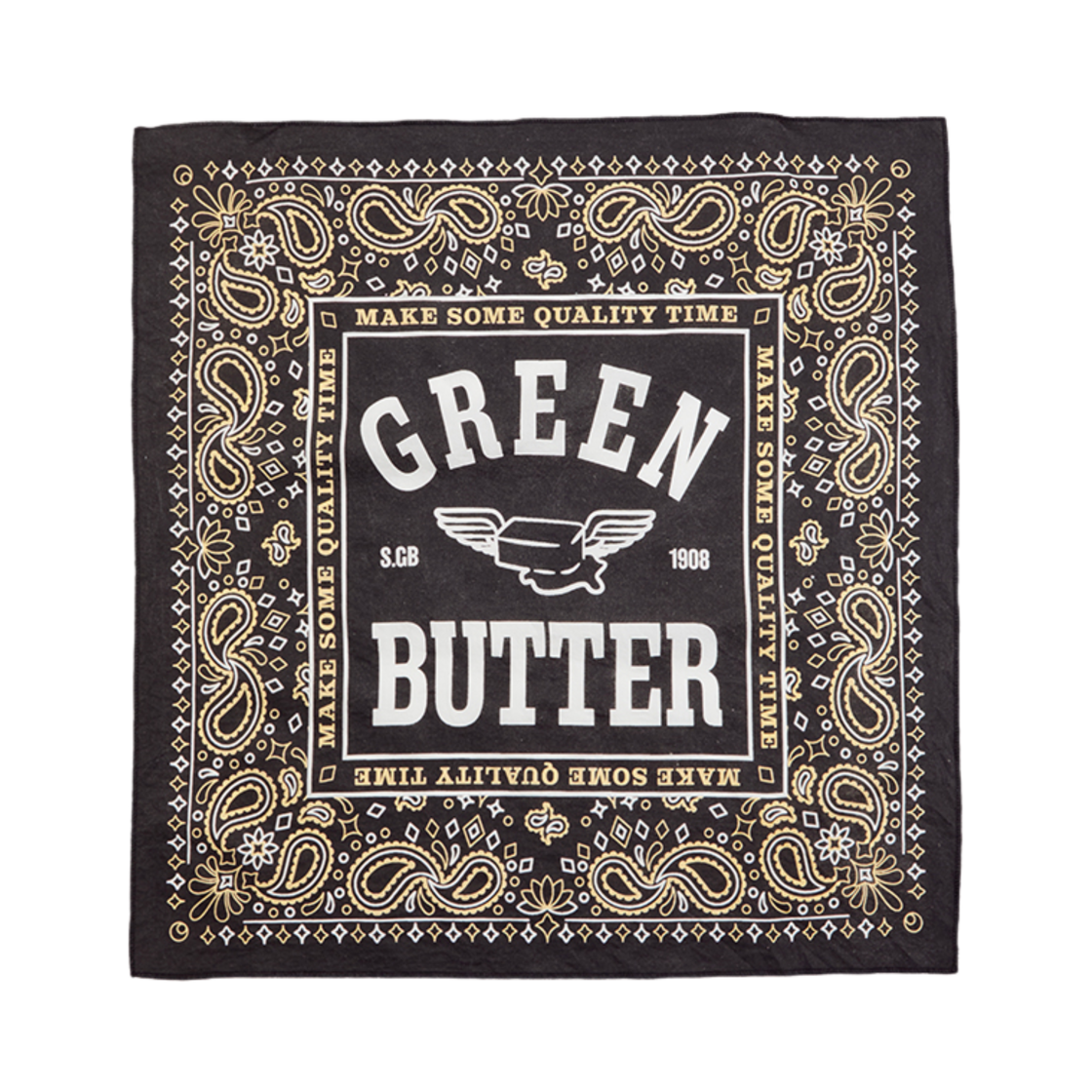 그린버터 버터 윙 반다나 블랙(Greenbutter Butter Wing Bandana Black)