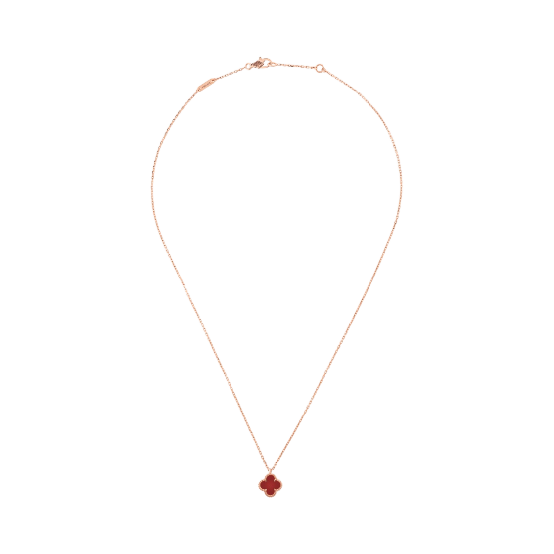 (W) 반 클리프 & 아펠 스위트 알함브라 펜던트 로즈 골드 커넬리언((W) Van Cleef & Arpels Sweet Alhambra Pendant Rose Gold Carnelian)