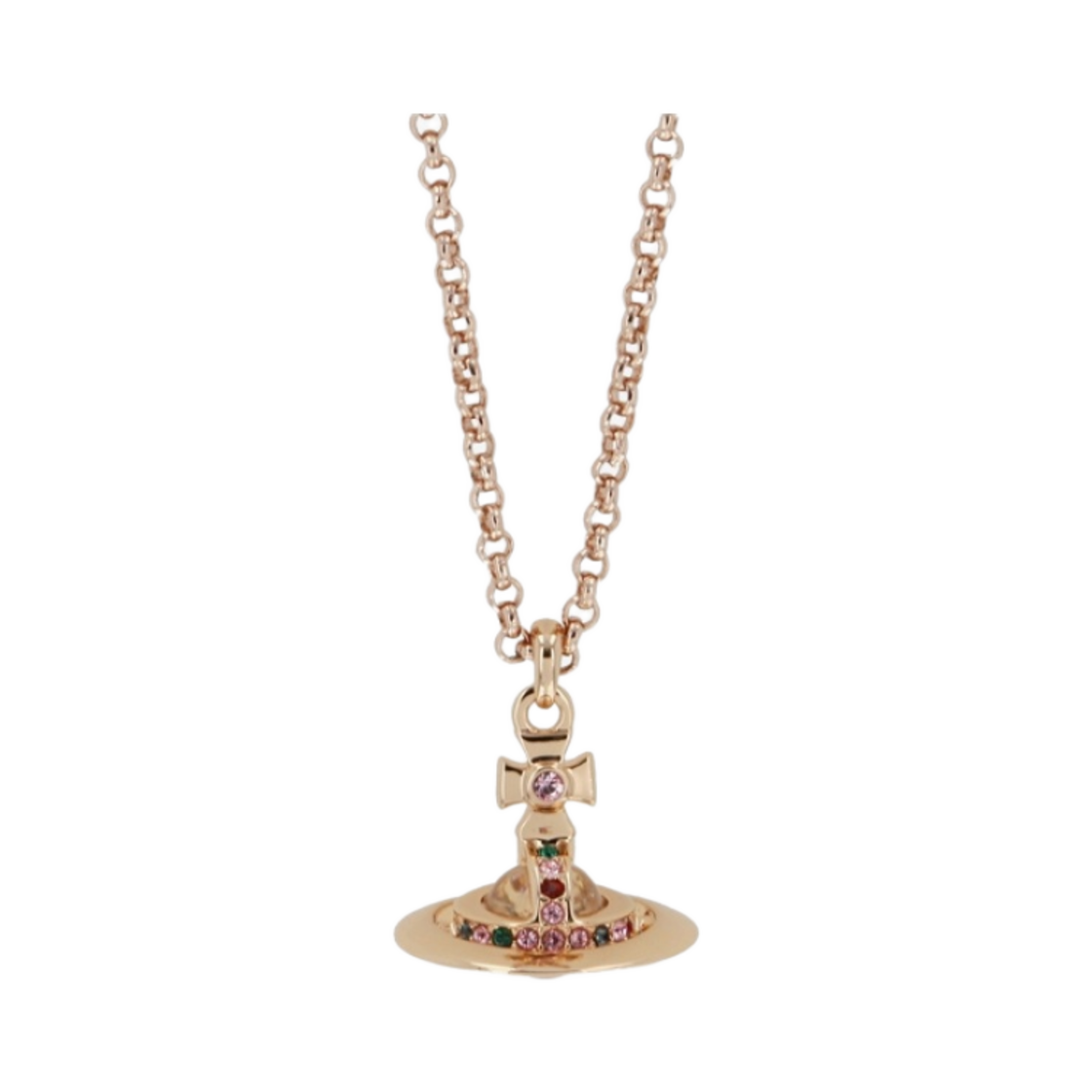 비비안 웨스트우드 뉴 쁘띠 오브 펜던트 핑크 골드(Vivienne Westwood New Petite Orb Pendant Pink Gold)