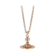 Vivienne Westwood New Petite Orb Pendant Pink Gold