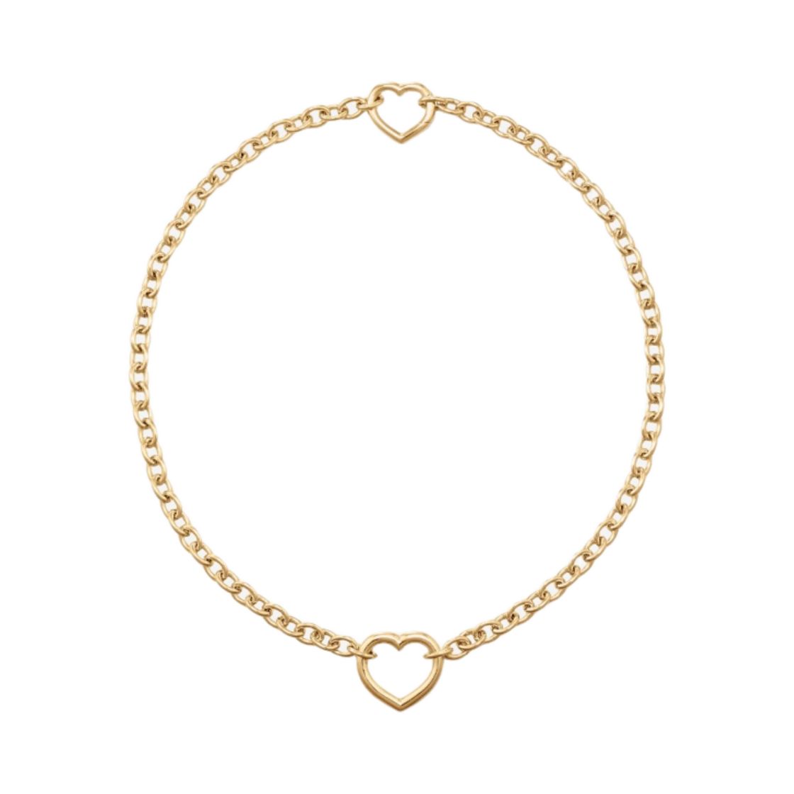 넘버링 하트 체인 링크 네클리스 골드(Numbering Heart Chain Link Necklace Gold) - 1
