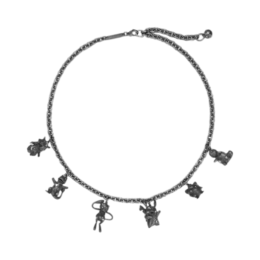 Tiffany & Co. x Daniel Arsham x Pokemon Station Necklace in Oxidized Sterling Silver with Diamonds