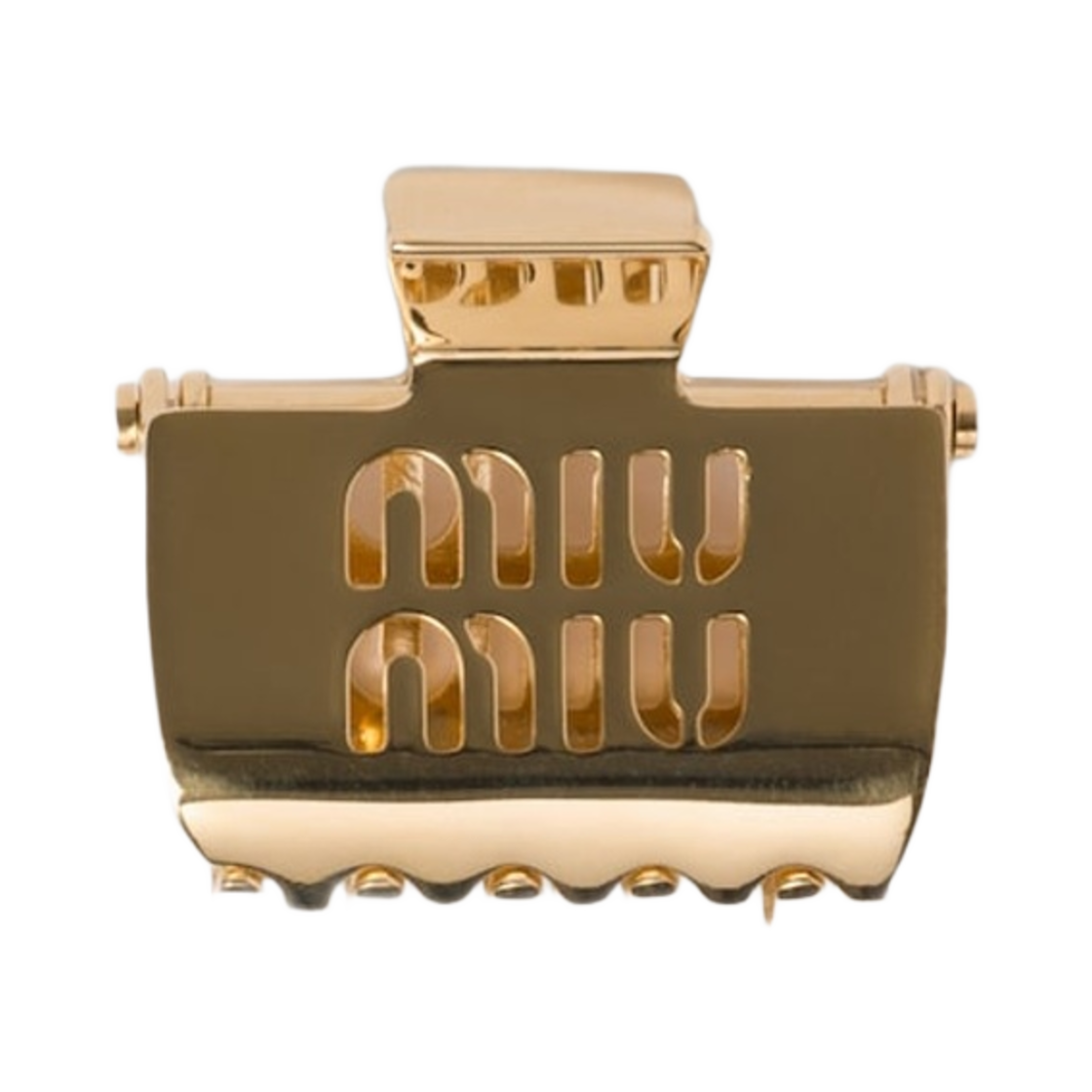 (W) 미우 미우 메탈 클로 클립 골드((W) Miu Miu Metal Claw Clip Gold) - 1