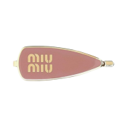 (W) Miu Miu Enamelled Metal Hair Clip Orchid Pink