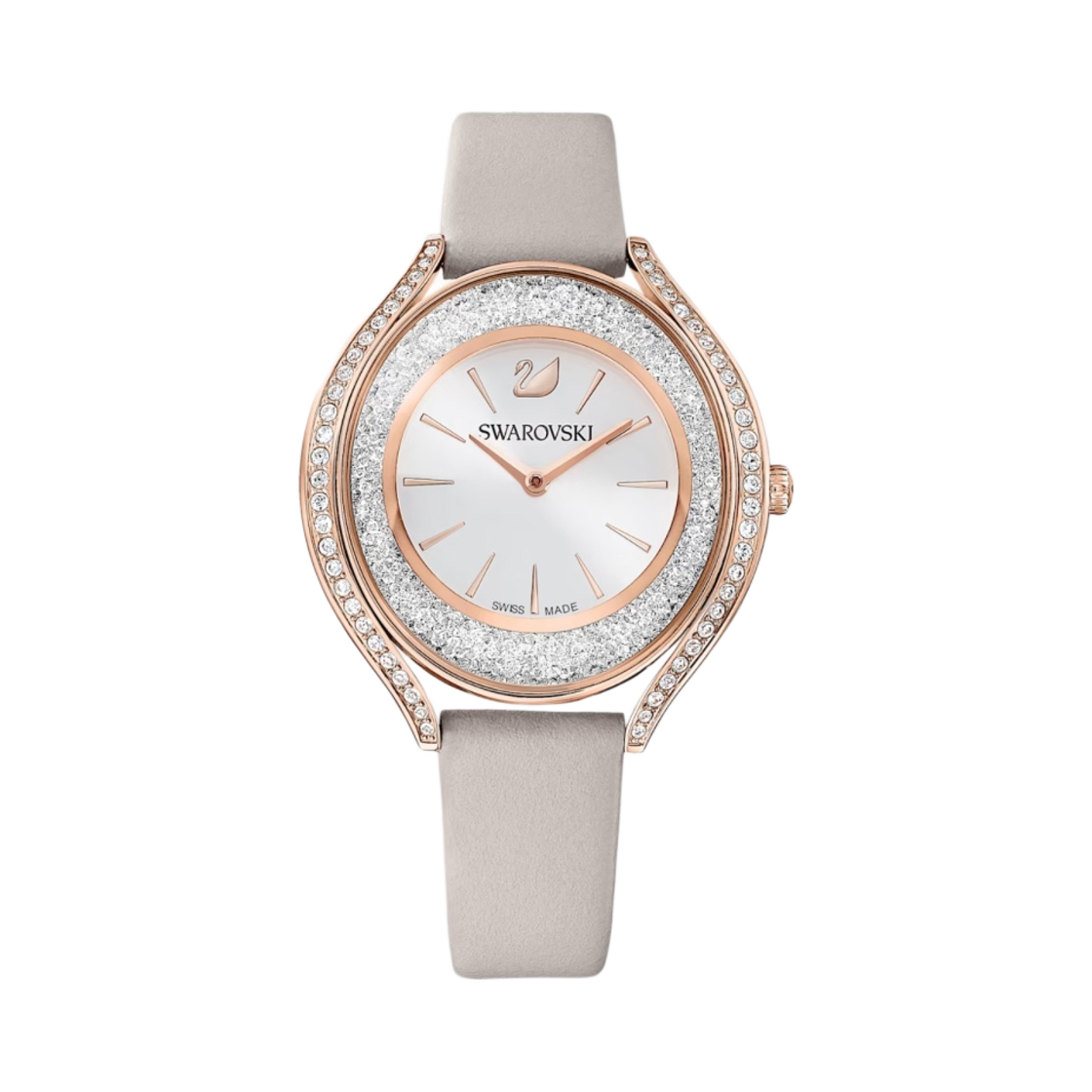 (W) 스와로브스키 크리스탈린 아우라 워치 그레이 로즈 골드((W) Swarovski Crystalline Aura Watch Gray Rose Gold)