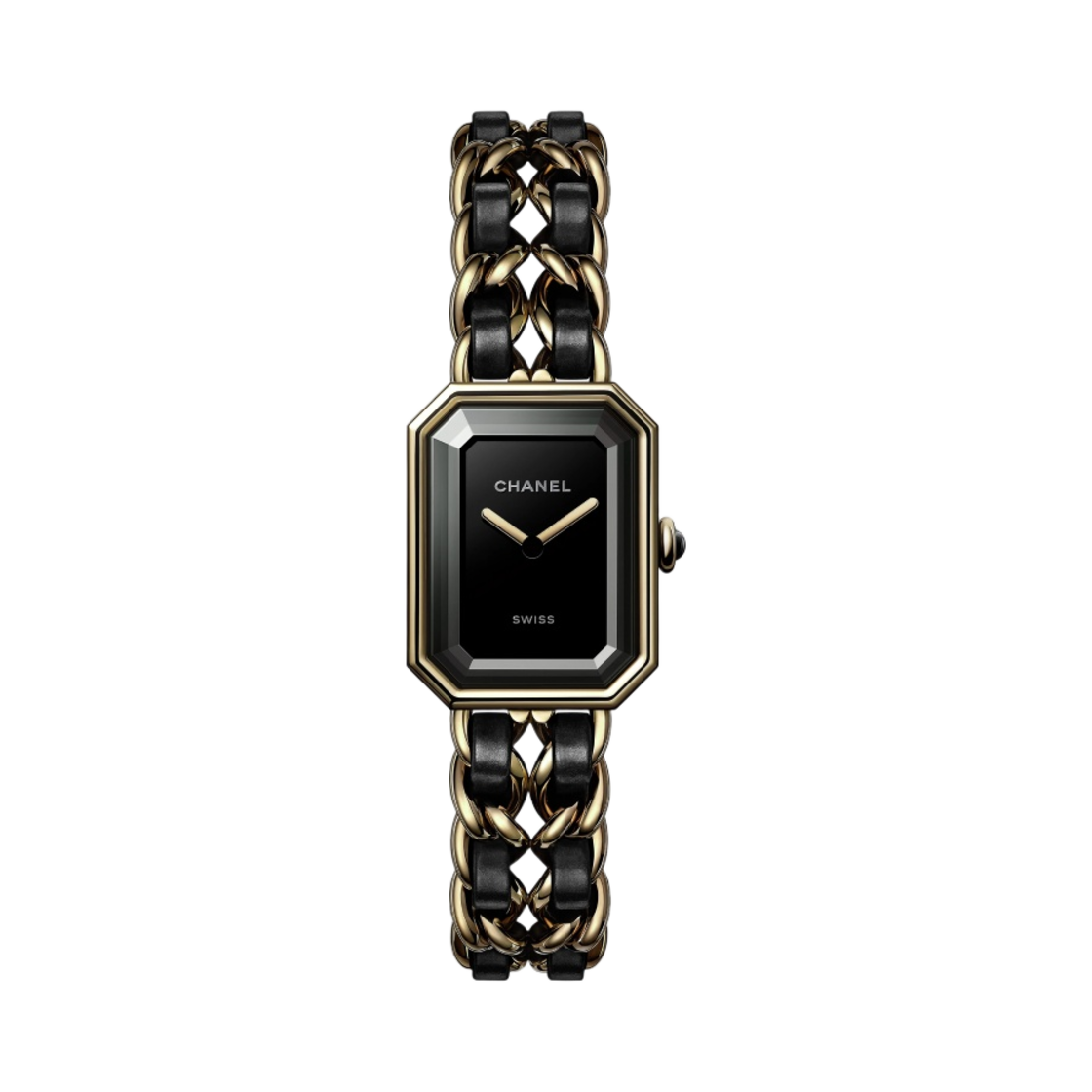 H6951 Chanel Premiere Edition Originale Black Lacquered Yellow Gold Black Leather