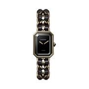 Chanel Premiere Edition Originale Black Lacquered Yellow Gold Black Leather