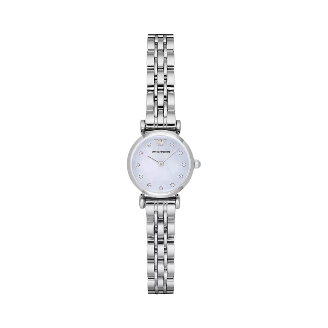 AR1961 (W) Emporio Armani Two-Hand 22mm Stainless Steel Mother of Pearl Silver