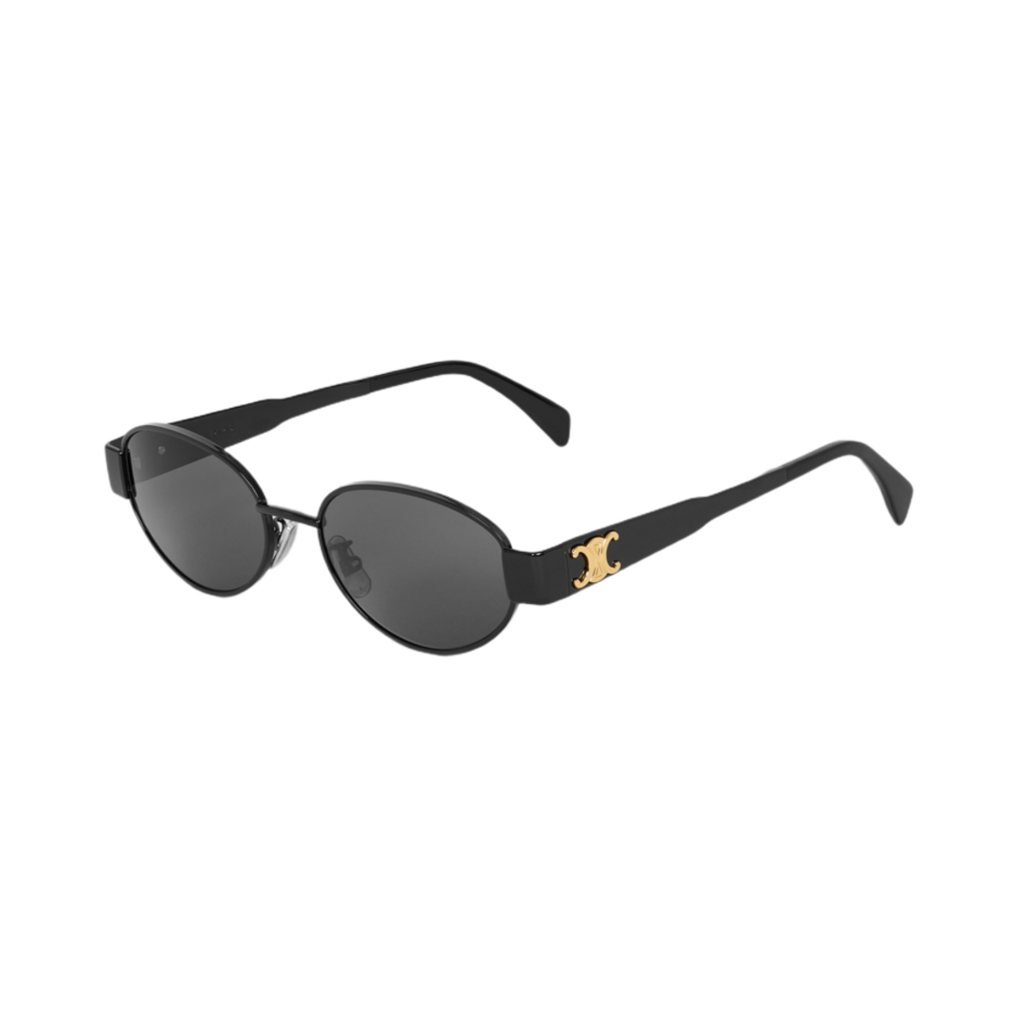 4S235CMLB-38SS/CL40235U-01A Celine Triomphe Metal 01 Sunglasses in Metal Black Smoke