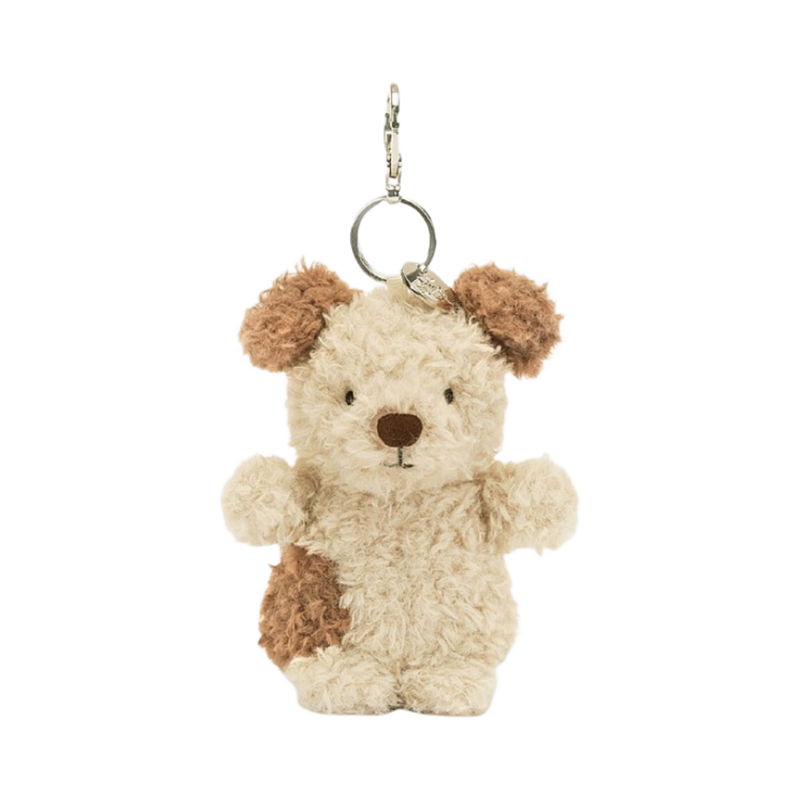 L4PUBC Jellycat Little Pup Bag Charm Nougat Chocolate