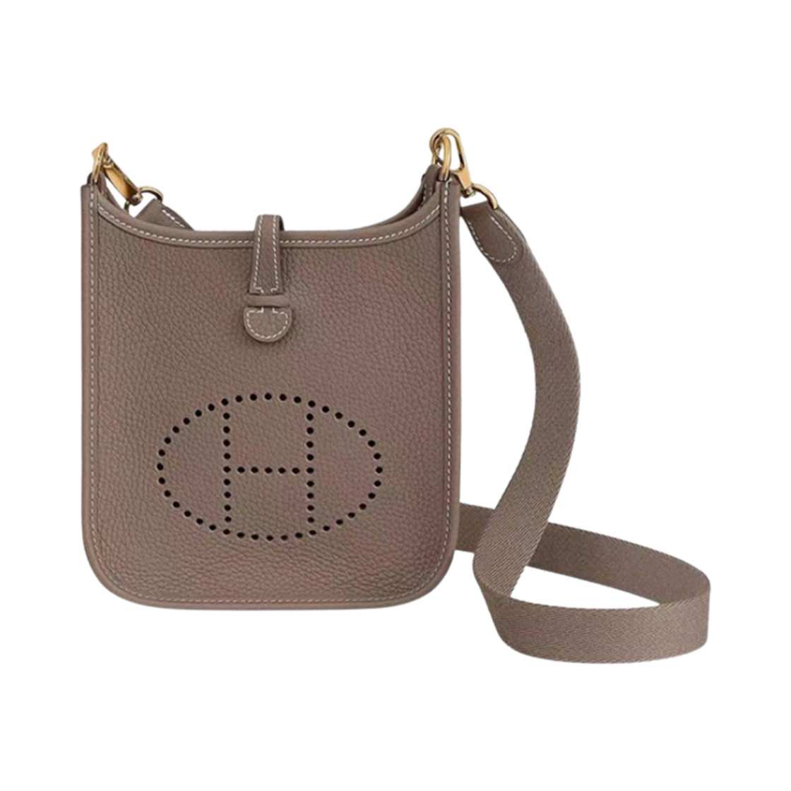 H069426CCCR Hermes Evelyne 16 Amazone Bag Clemence & Gold Etoupe