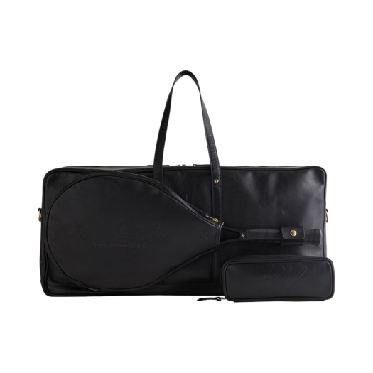 W91U314106WBKA Kith x Wilson Showmen Leather Tennis Bag Black