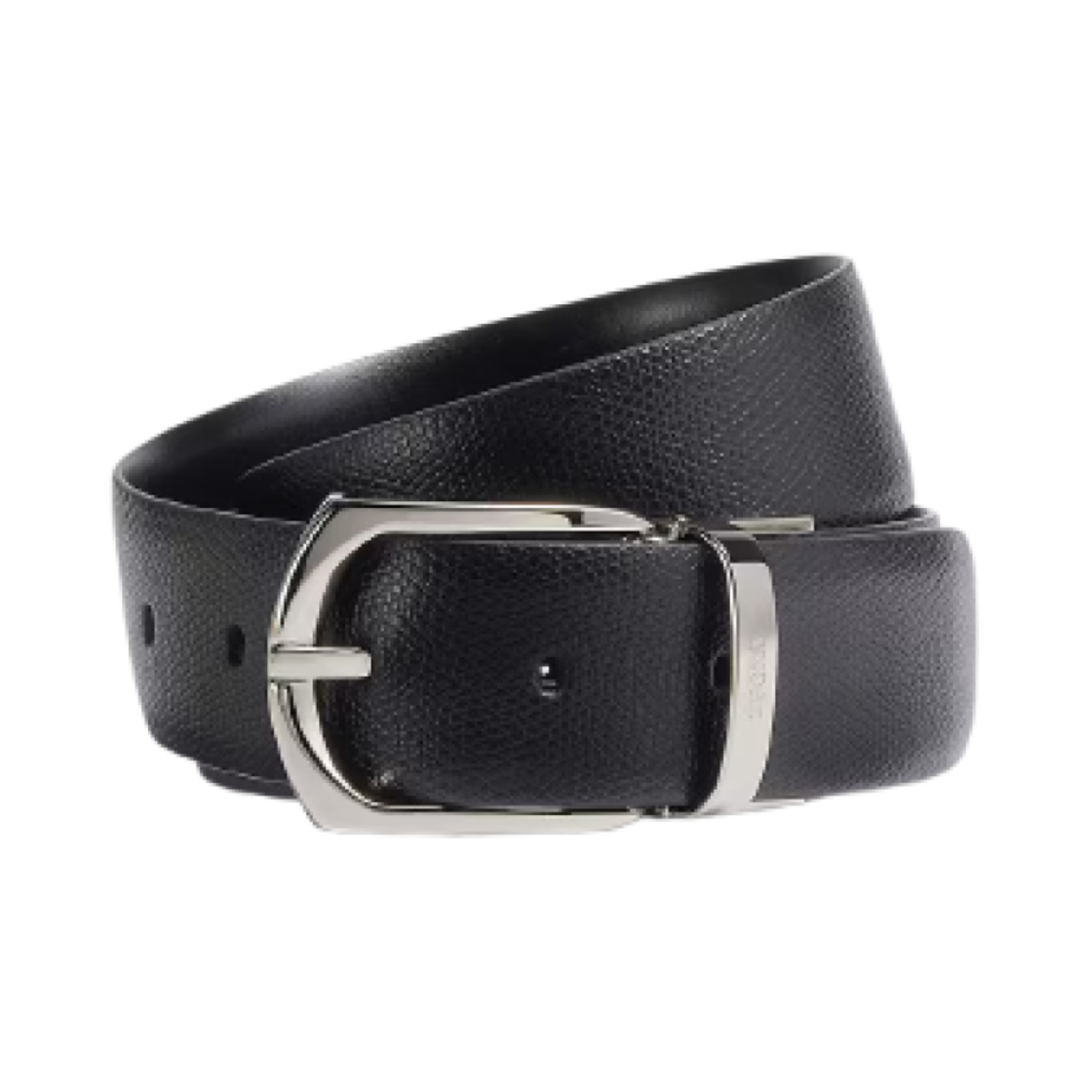 LHALP-B005PZ-NER Zegna Reversible Leather Belt Black