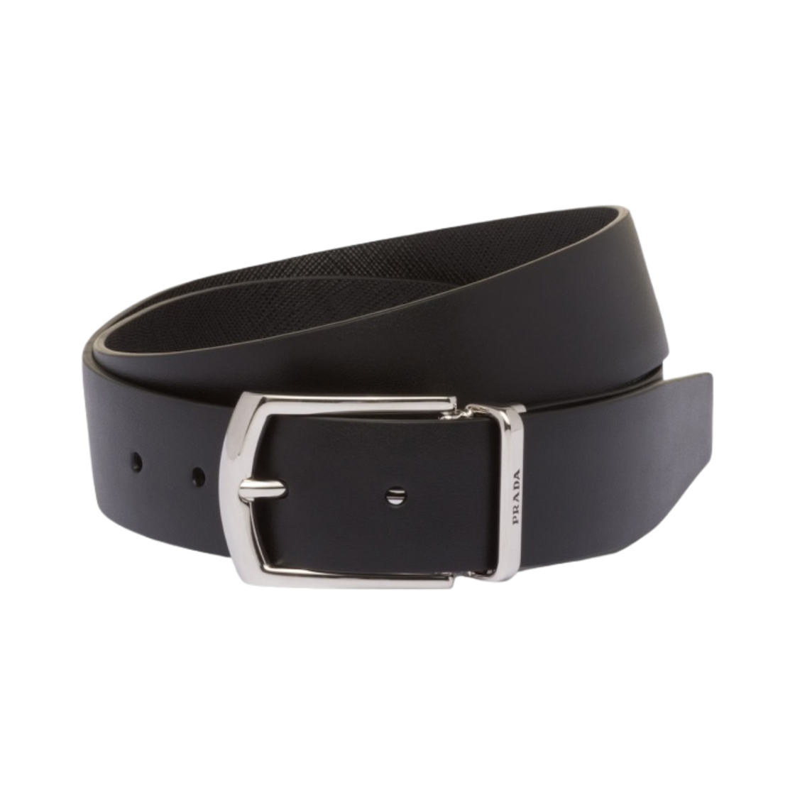 2CC468-2AJ9-F0002 Prada Reversible Saffiano Leather Belt Black