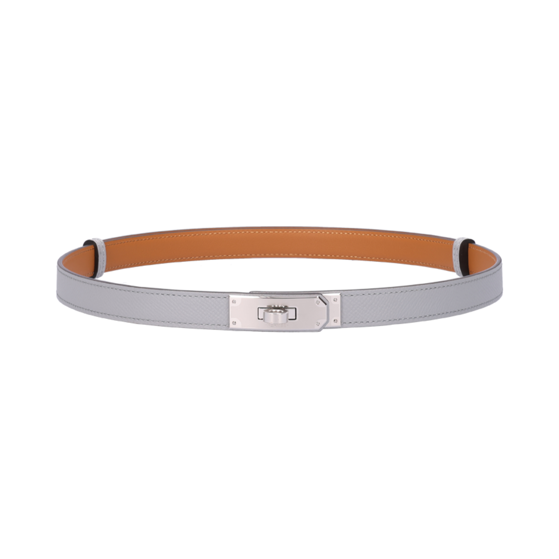 IT4LIHV66K7H Hermes Kelly 18 Belt in Epsom Leather, Bleu Glacier with Palladium Hardware - 대표 이미지 #1