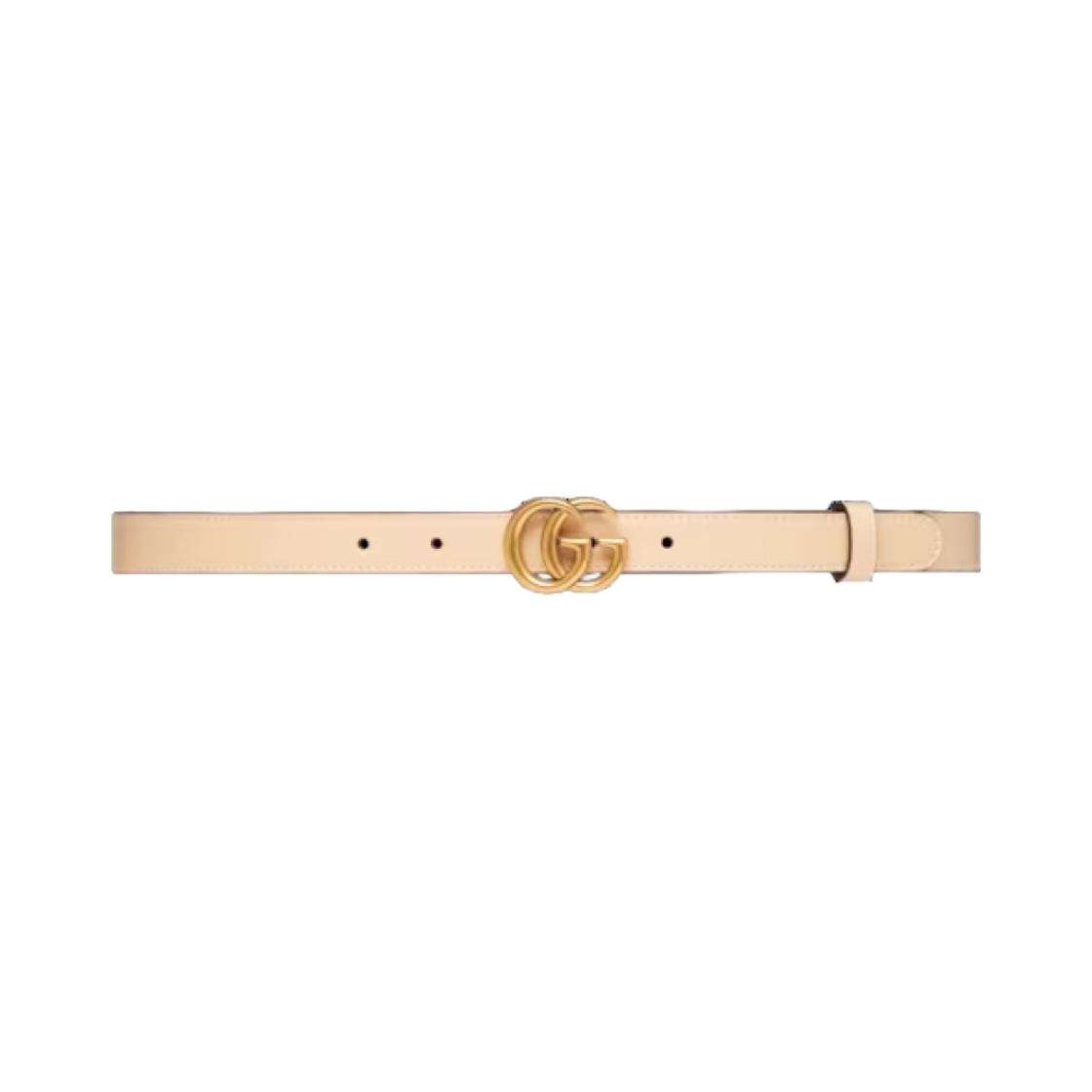 409417-0YA0G-5701 (W) Gucci GG Marmont Thin Belt Light Beige Leather