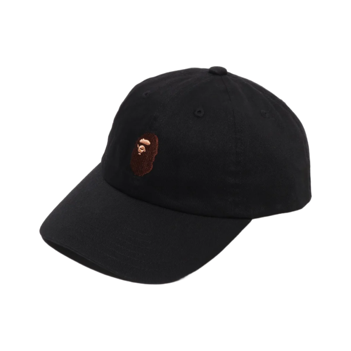 베이프 에이프 헤드 원 포인트 패널 캡 블랙(BAPE Ape Head One Point Panel Cap Black) - 1