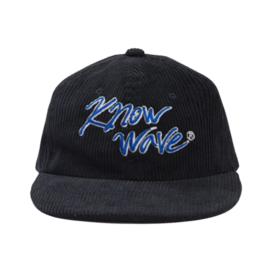 KNA004mBK Knowwave Calligraphy Corduroy Trucker Ball Cap Black