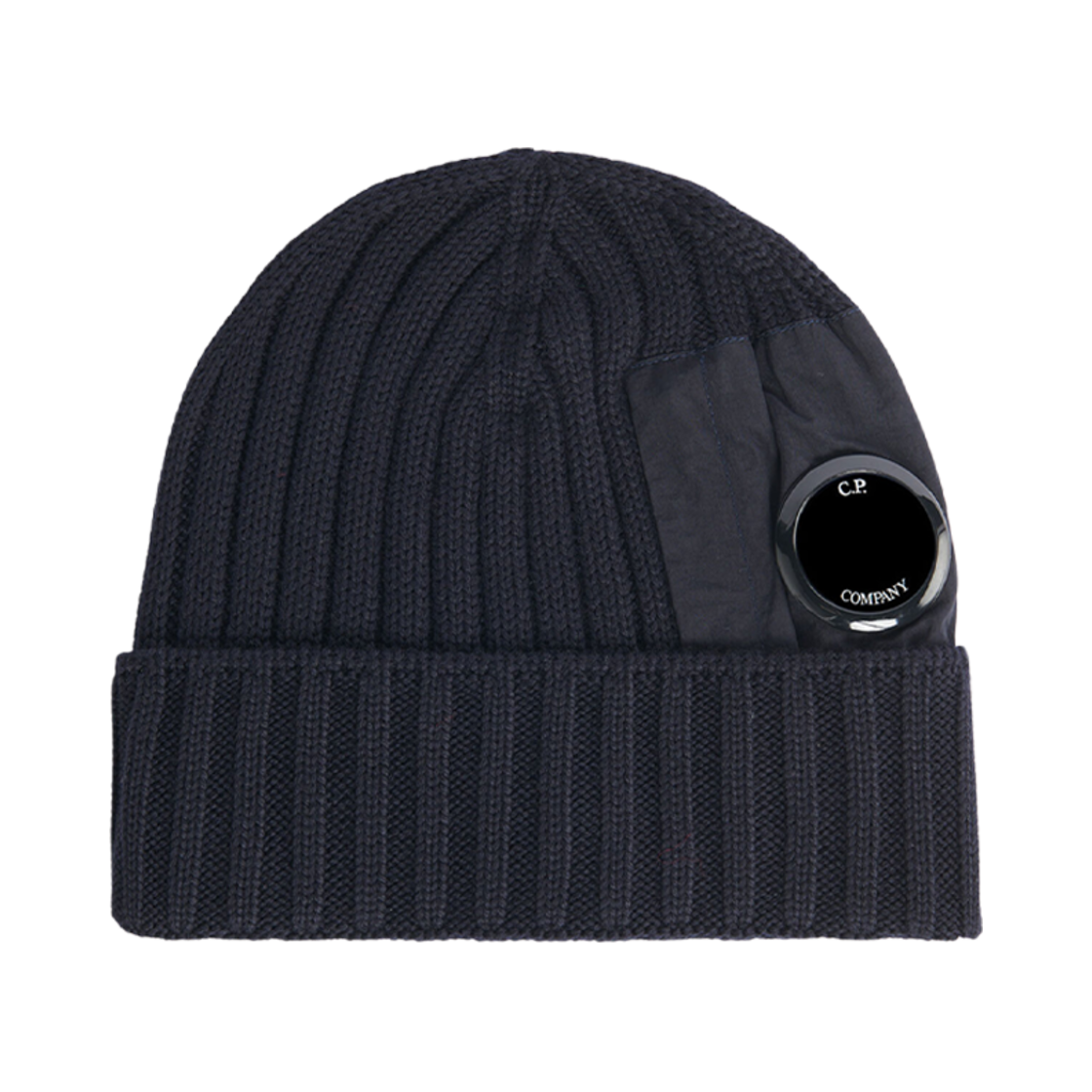 C.P. 컴퍼니 엑스트라 파인 메리노 울 렌즈 비니 토탈 이클립스 블루 - 23FW