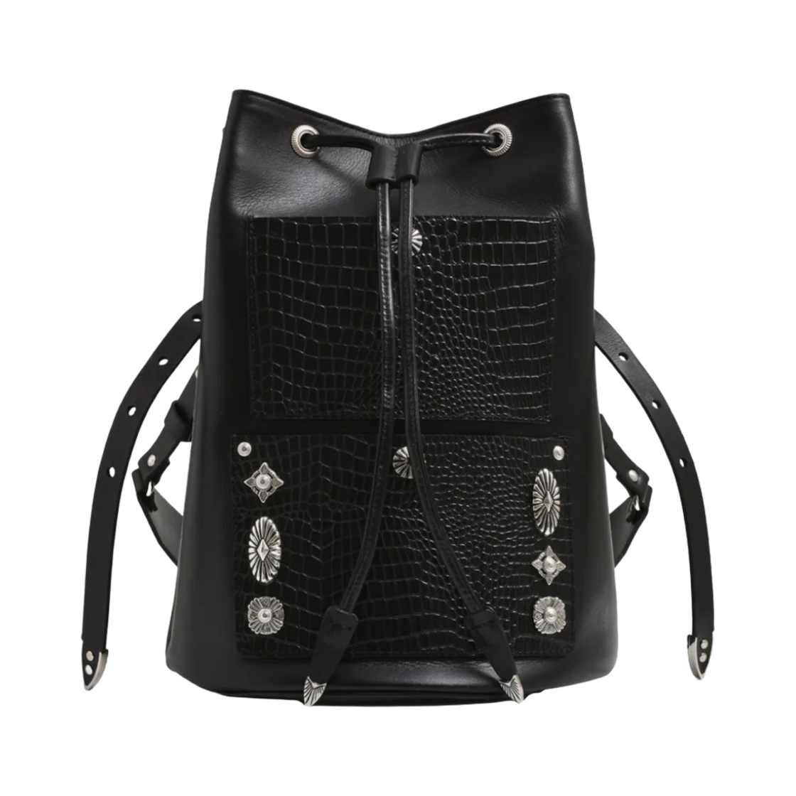 토가 x 누비안 레더 드럼백 블랙(Toga x Nubian Leather Drum Bag Black)