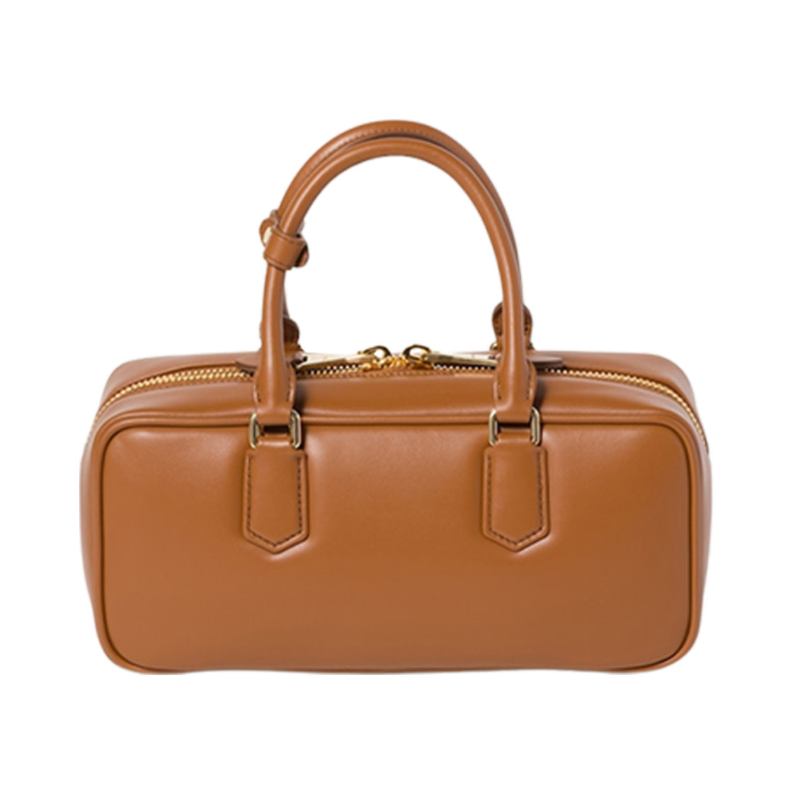 미우 미우 아르카디 레더 라지 백 꼬냑(Miu Miu Arcadie Leather Large Bag Cognac) - 3