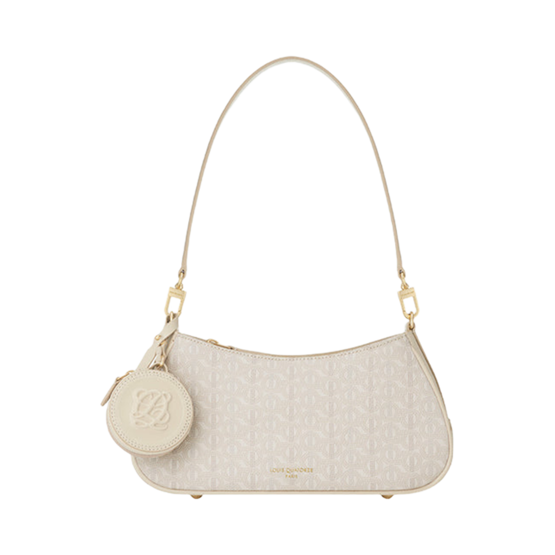 LLHQ3MG03FA0IV0191 Louis Quatorze New Monogram Baguette Shape Crossbody Bag Ivory